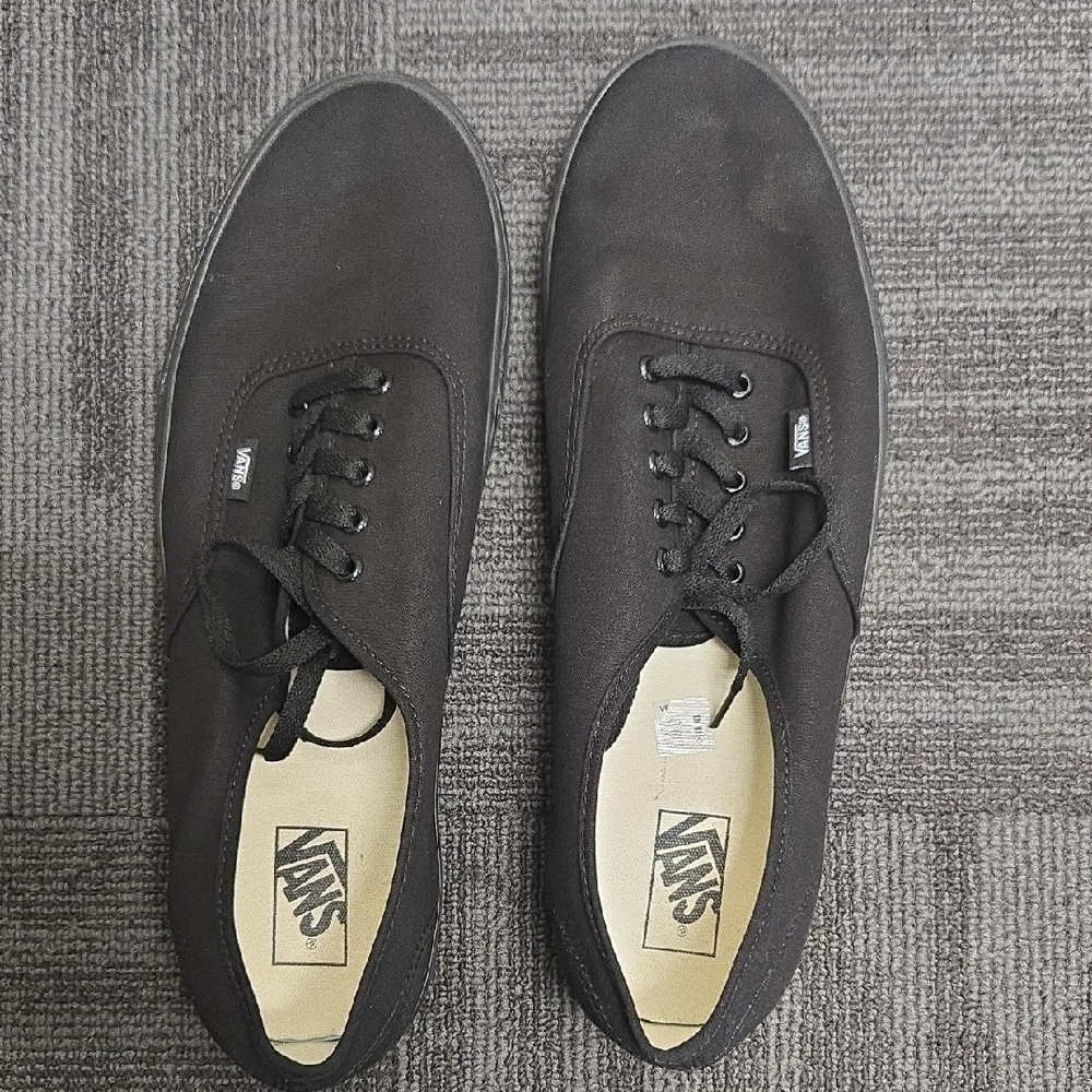 Vans Black Canvas Sneakers with Waffle Sole